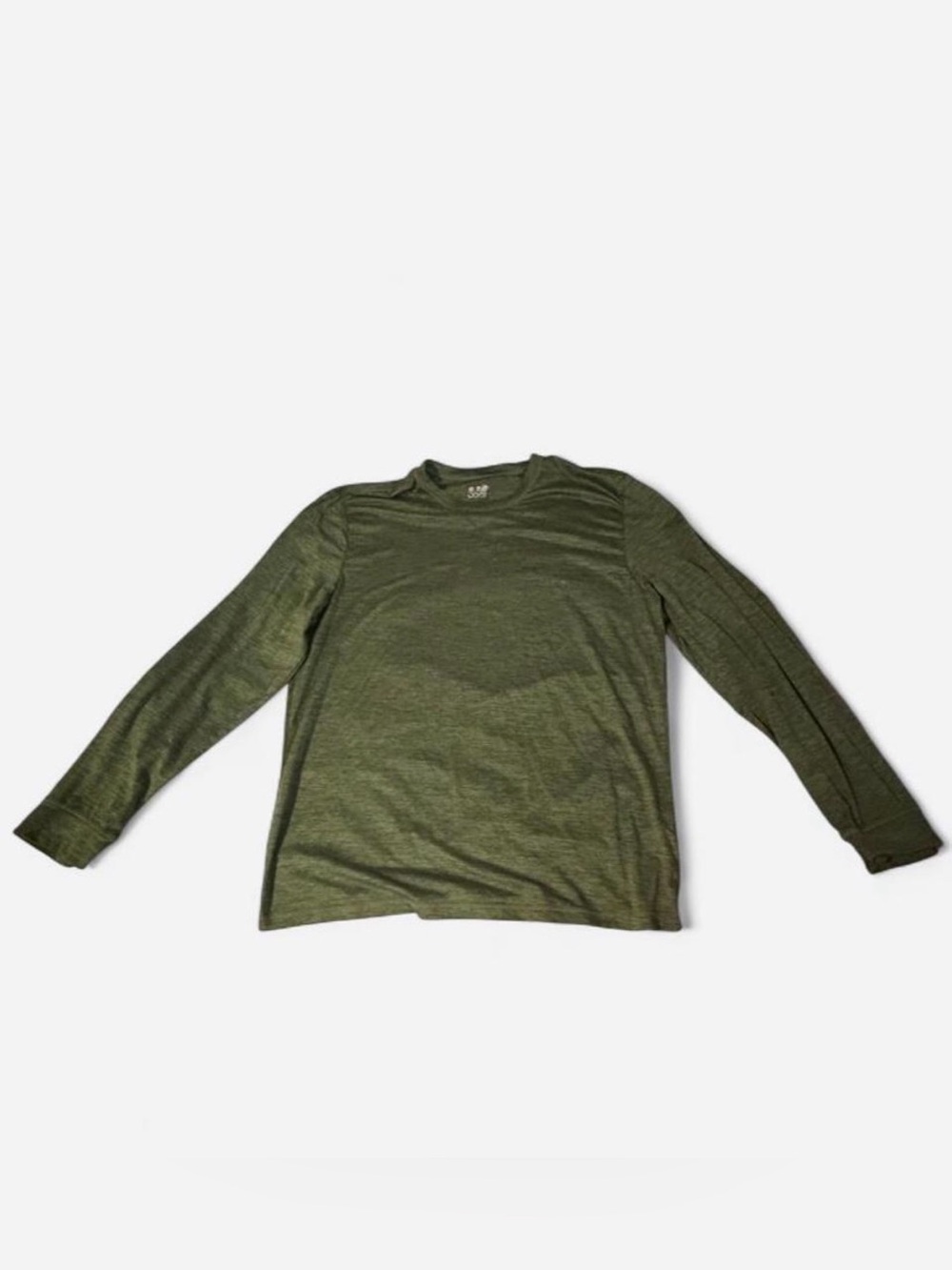 Men's Long Sleeve Crewneck Shirt in Olive Green by 32 Degree Cool